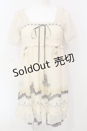 画像: axes femme / マーメイドシルエットシフォンチュニック  ベージュ O-25-06-14-029-AX-TO-IG-OS
