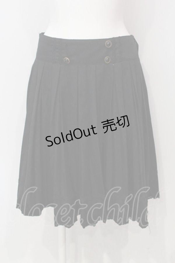 画像1: axes femme / ダブルボタンスカート  クロ O-25-06-14-030-AX-SK-IG-OS (1)