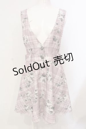 画像: axes femme / バラチェックジャンドレ M ラベンダー O-25-06-14-037-AX-SK-YM-ZT148