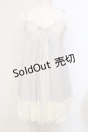 画像: axes femme POETIQUE / レーシーキャミワンピース M サックス O-25-06-14-038-AX-OP-YM-OS