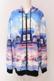 画像1: NieR Clothing / 転写ZIPパーカー  ブルー×マルチ O-25-06-16-042-PU-TO-IG-OS (1)