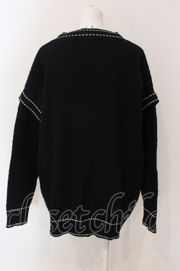 画像2: NieR Clothing / 袖切り離し可能2WAYニットカーディガン  ブラック O-25-06-16-044-PU-TO-IG-ZT106 (2)