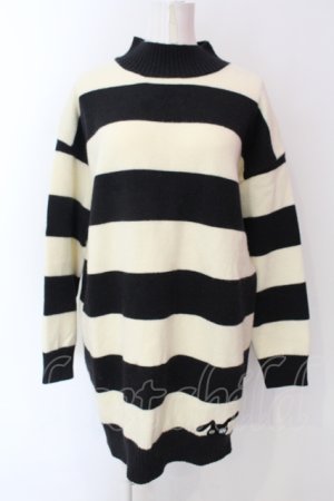 画像: NieR Clothing / ORIGINAL HIGH-NECK SWEATER ニット  オフホワイト×ブラック O-25-06-16-046-PU-TO-IG-OS