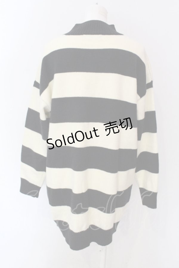 画像3: NieR Clothing / ORIGINAL HIGH-NECK SWEATER ニット  オフホワイト×ブラック O-25-06-16-046-PU-TO-IG-ZT024 (3)