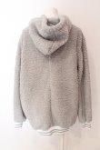 画像3: NieR Clothing / 刺繍入りボアパーカー  グレー O-25-06-16-047-PU-TO-IG-OS (3)