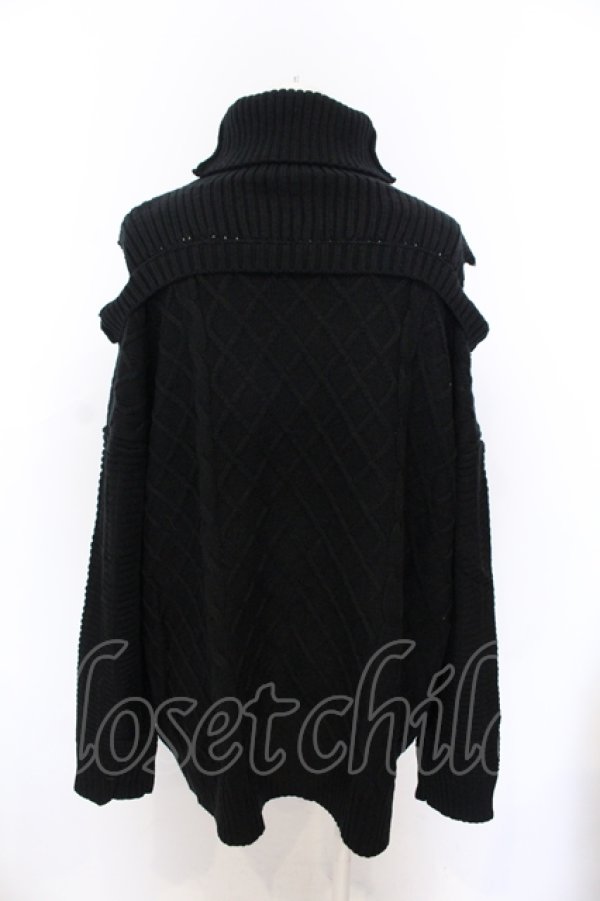 画像3: NieR Clothing / 短丈OFF-SHOULDER KNIT ニット  ブラック O-25-06-16-005-PU-TO-IG-ZT115 (3)