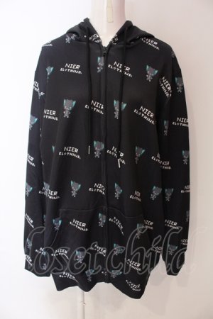 画像: NieR Clothing / ドット絵ZIP OUTER アウター  シエル ブラック O-25-06-16-052-PU-TO-IG-OS