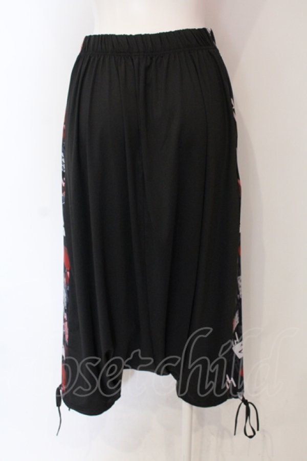 画像3: NieR Clothing / 超軽量夏仕様SARROUEL PANTS【和傘(赤)】 サルエルパンツ  ブラック×レッド O-25-06-16-053-PU-PA-IG-OS (3)