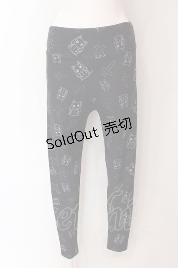 画像1: NieR Clothing / LEGGINGS PANTS【NieR CROSS】 レギンス  ブラック O-25-06-16-055-PU-PA-IG-OS (1)