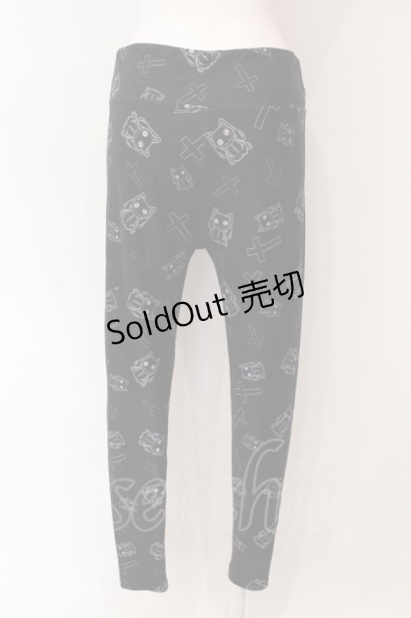 画像2: NieR Clothing / LEGGINGS PANTS【NieR CROSS】 レギンス  ブラック O-25-06-16-055-PU-PA-IG-OS (2)