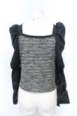 画像2: NieR Clothing / 春夏用 袖異素材マムルークスリーブプルオーバー  ブラック O-25-06-16-009-PU-TO-IG-OS (2)
