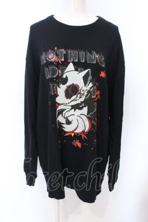 画像: NieR Clothing / ユニセックスブラックトレーナー【九尾】 2XL ブラック O-25-06-16-014-PU-TO-IG-OS