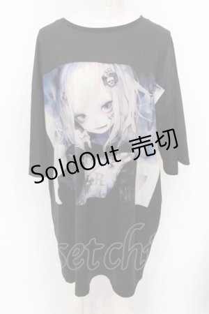 画像: NieR Clothing / 擬人化HALF SLEEVE BIG CUTSEW カットソー F ブラック O-25-06-16-016-PU-TO-IG-ZT283