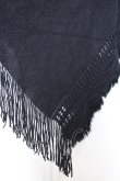 画像3: NieR Clothing / 高品質ふわふわニットポンチョ  ブラック O-25-06-16-024-PU-TO-IG-OS (3)
