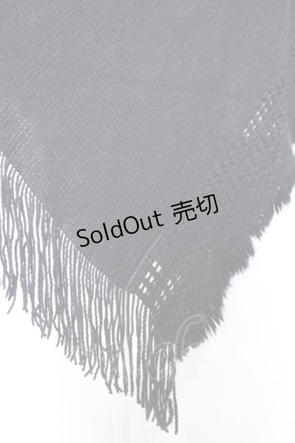 画像3: NieR Clothing / 高品質ふわふわニットポンチョ  ブラック O-25-06-16-024-PU-TO-IG-ZT112 (3)