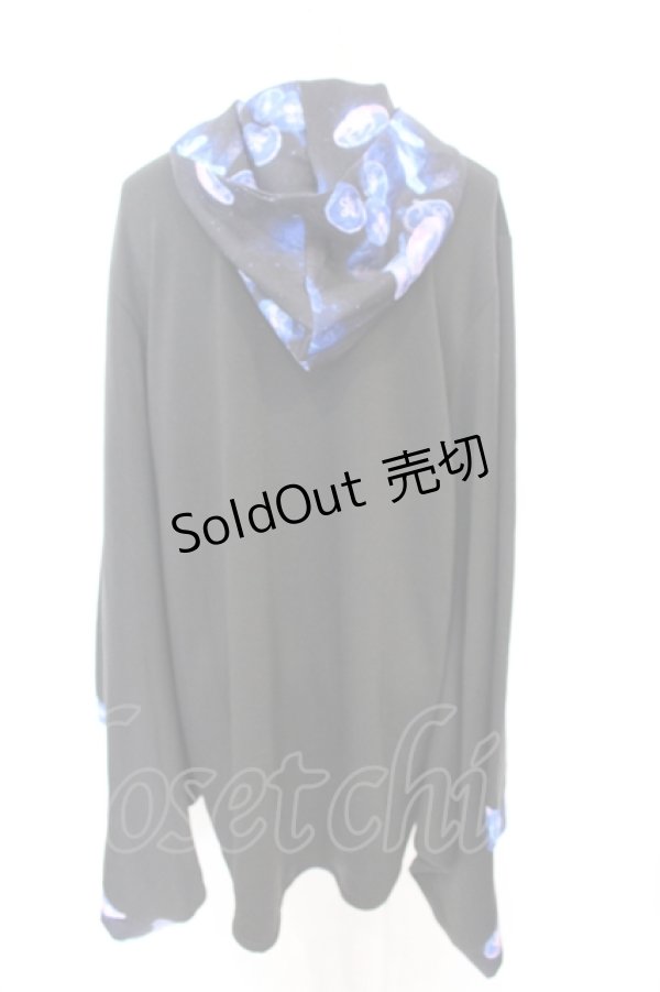 画像3: NieR Clothing / 冬用×内側さらふわ着物風袖ブロッキングシャツ【海月】  ブラック O-25-06-16-025-PU-TO-IG-ZT284 (3)