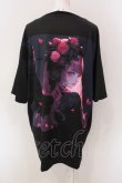 画像1: NieR Clothing / 擬人化カットソー  ブラック×ピンク系 O-25-06-16-029-PU-TO-IG-OS (1)