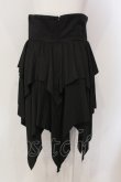 画像3: NieR Clothing / ハイウエスト コルセット風ASYMMETRY SKIRT スカート  ブラック O-25-06-16-033-PU-SK-IG-OS (3)