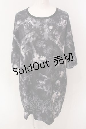 画像: NieR Clothing / 鳥居×九尾 BIG カットソー  ブラック O-25-06-16-035-PU-TO-IG-ZT220