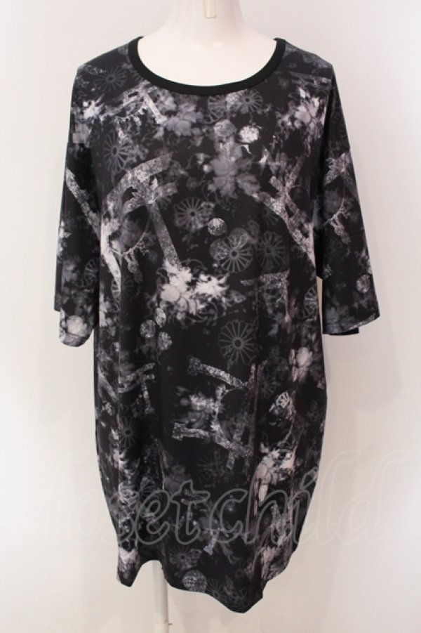 画像1: NieR Clothing / 鳥居×九尾 BIG カットソー  ブラック O-25-06-16-035-PU-TO-IG-OS (1)