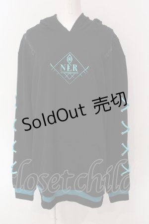 画像: NieR CLOTHING / シエルオフショル猫耳パーカー  ブラック O-25-06-16-036-PU-TO-IG-ZT201