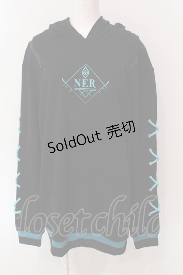 画像1: NieR CLOTHING / シエルオフショル猫耳パーカー  ブラック O-25-06-16-036-PU-TO-IG-ZT201 (1)