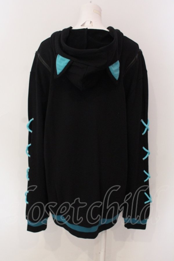 画像3: NieR Clothing / シエルオフショル猫耳パーカー  ブラック O-25-06-16-036-PU-TO-IG-ZT201 (3)