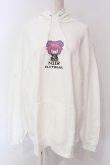 画像1: NieR Clothing / ドット絵PULLOVER PARKA【ちゃむちゃむ】パーカー  ホワイト O-25-06-16-038-PU-TO-IG-OS (1)