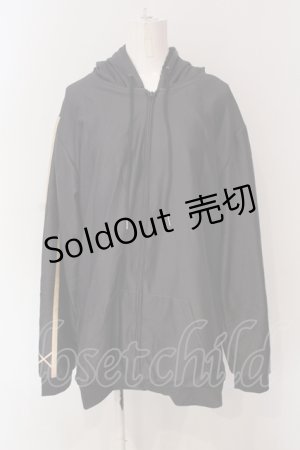 画像: NieR CLOTHING / ふわもこZIPパーカー  ブラック×ベージュ O-25-06-16-039-PU-TO-IG-ZT178