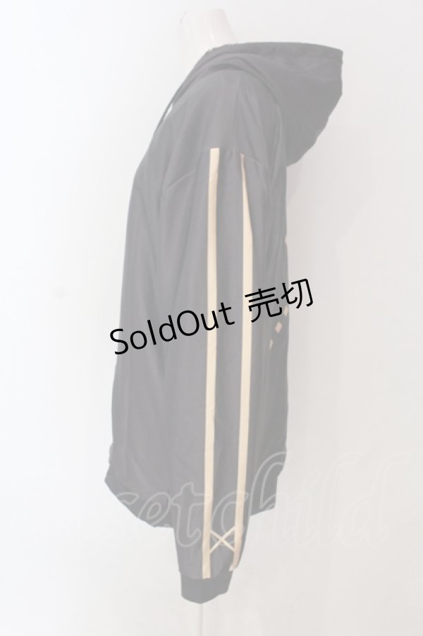 画像2: NieR CLOTHING / ふわもこZIPパーカー  ブラック×ベージュ O-25-06-16-039-PU-TO-IG-ZT178 (2)