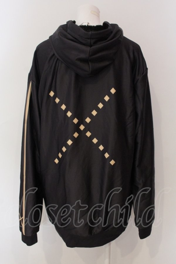 画像3: NieR Clothing / ふわもこZIPパーカー  ブラック×ベージュ O-25-06-16-039-PU-TO-IG-OS (3)