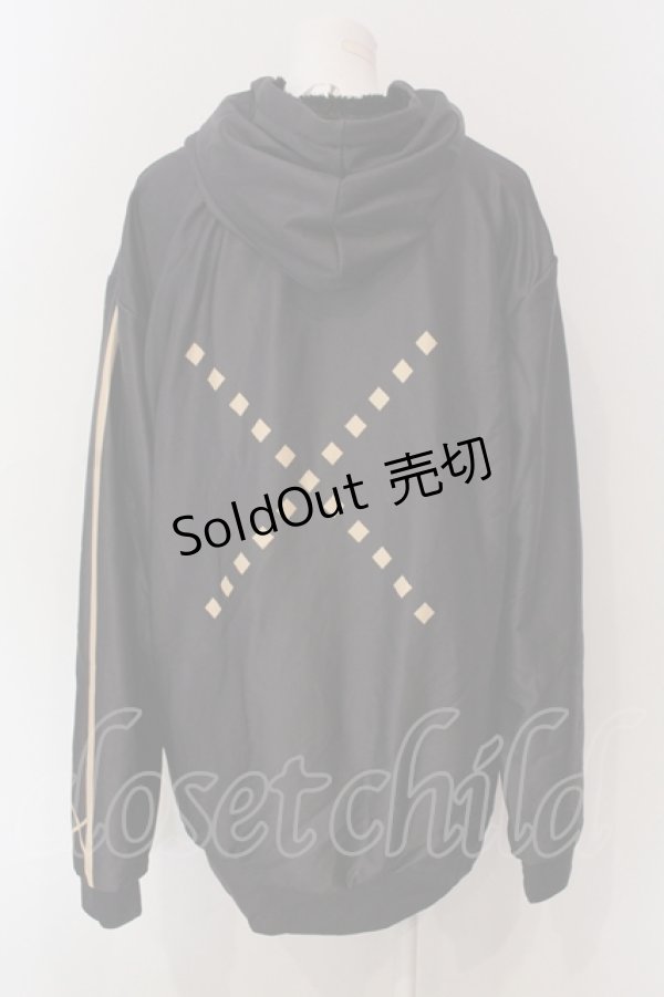 画像3: NieR CLOTHING / ふわもこZIPパーカー  ブラック×ベージュ O-25-06-16-039-PU-TO-IG-ZT178 (3)