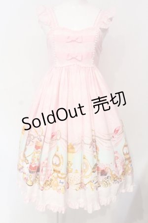 画像: metamorphose / エッグアートハイウエストジャンパースカート  ピンク O-25-06-17-008-ME-OP-IG-OS