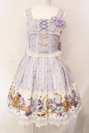 画像: metamorphose / Majestic princessリボンジャンパースカート  ラベンダー O-25-06-17-009-ME-OP-IG-OS