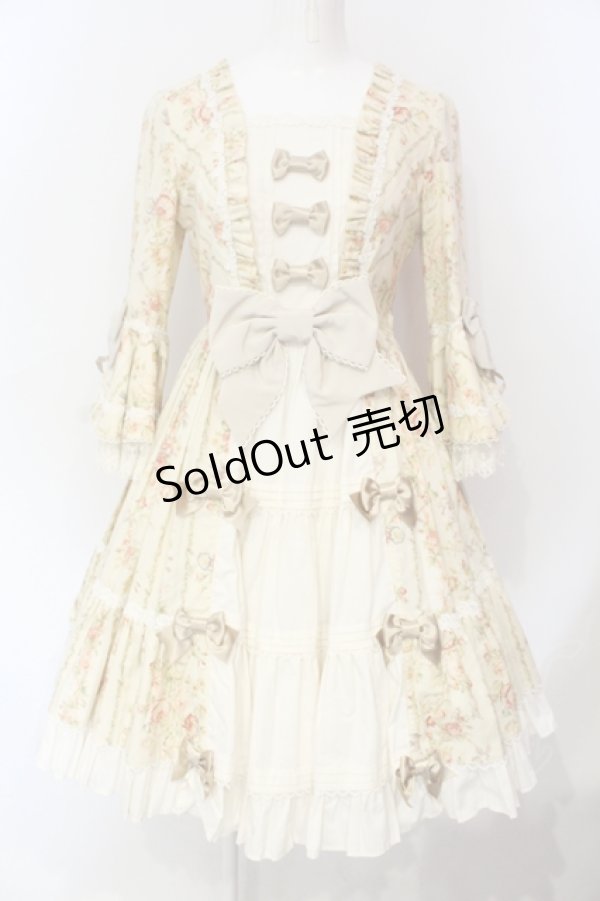 画像1: Angelic Pretty / Rosy Rose Princessワンピース . 生成り O-25-06-17-021-AP-OP-IG-OS (1)