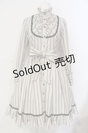 画像: Victorian maiden / レジメンタルストライプドレス  シナモン O-25-06-17-022-CL-OP-IG-OS
