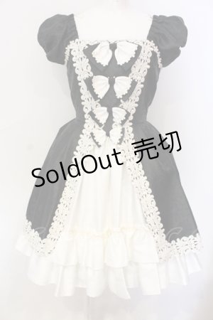画像: Millefleurs / ロココドレス  ブラック×ホワイト O-25-06-17-024-EL-OP-IG-OS