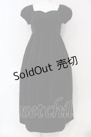 画像: Victorian maiden / 別珍ロングワンピース  クロ O-25-06-19-001-CL-OP-IG-ZT251
