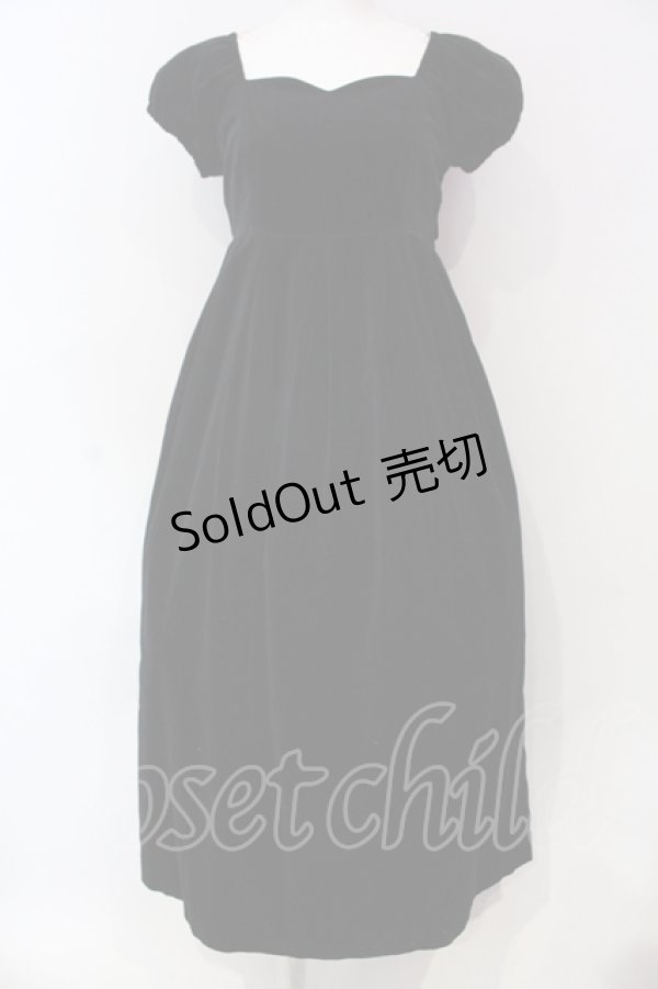 画像1: Victorian maiden / 別珍ロングワンピース  クロ O-25-06-19-001-CL-OP-IG-ZT251 (1)