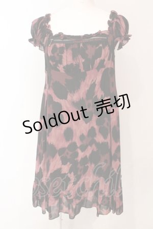 画像: HYSTERIC GLAMOUR / DESIGNED TO KILL 総柄ワンピース  ブラック×ピンク O-25-06-19-033-PU-OP-OW-OS