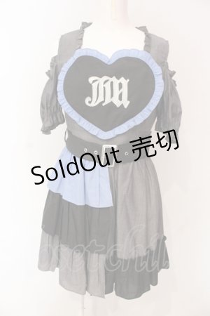 画像: Jamieエーエヌケー / パッチワークハートワンピース  ブラック O-25-06-19-034-LO-OP-OW-OS