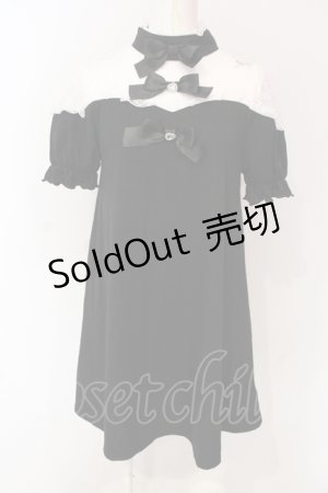 画像: Ank Rouge / レース切り替えカットワンピース M クロ×シロ O-25-06-19-035-CA-OP-OW-OS