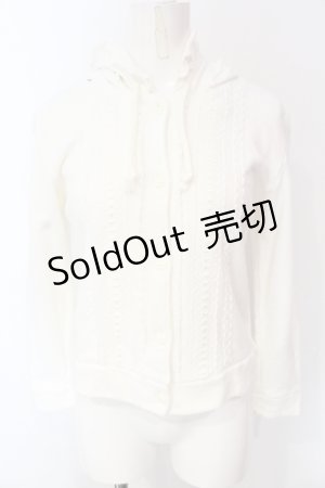 画像: CHOCOCHIP COOKIE / はわせレースパーカー  シロ O-25-06-19-046-LO-TO-OW-OS
