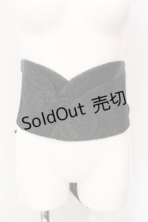 画像: Qutie Frash / プレミアムセット2024-朧月-　リボンコルセット  ブラック O-25-06-19-047-QU-ZA-OW-OS