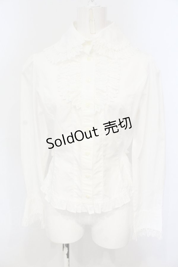 画像1: Innocent World / 丸衿プレーンブラウス  シロ O-25-06-19-065-IW-BL-IG-OS (1)