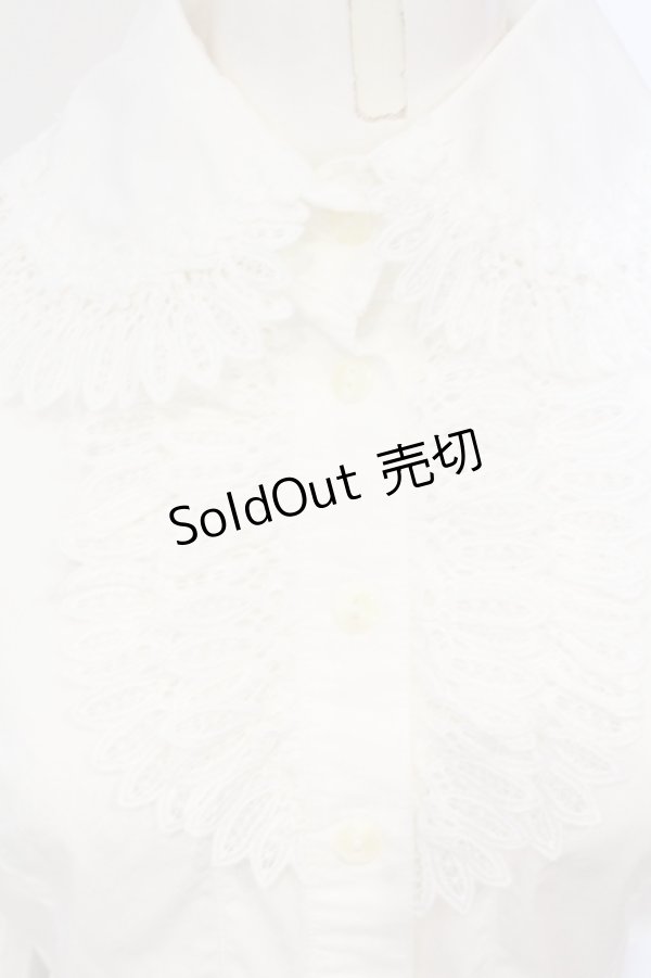 画像2: Innocent World / 丸衿プレーンブラウス  シロ O-25-06-19-065-IW-BL-IG-OS (2)