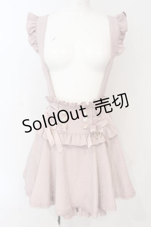 画像: LIZ LISA / レースアップサスペンダー付スカパン  ピンク O-25-06-19-068-LO-PA-OW-OS