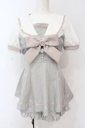 画像: LIZ LISA / 半袖セーラーカラーセットアップ  グレー O-25-06-19-070-LO-OP-OW-OS