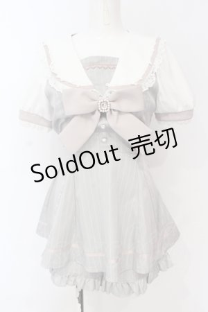 画像: LIZ LISA / 半袖セーラーカラーセットアップ  グレー O-25-06-19-070-LO-OP-OW-OS
