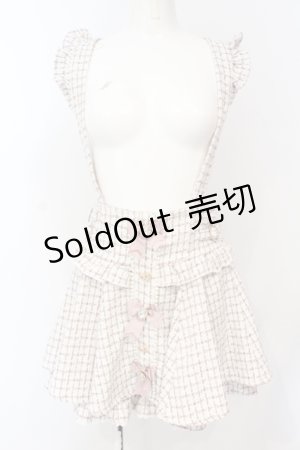 画像: LIZ LISA / ツイードサスペンダー付スカパン  ピンク O-25-06-19-071-LO-SK-OW-OS